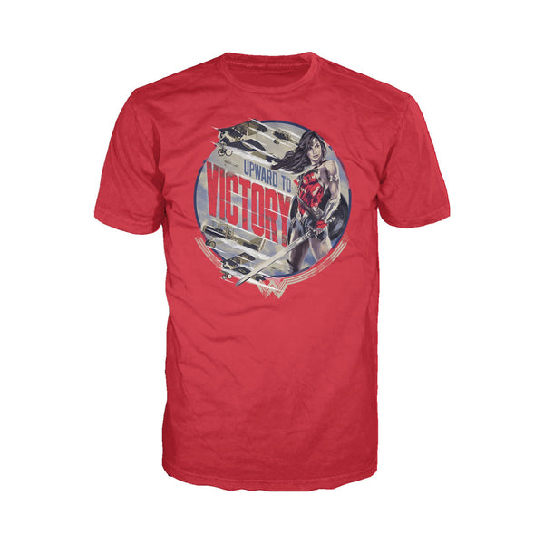 DC Wonder Woman Circle Victory Official Men's T-shirt (Red) - Urban Species Mens Short Sleeved T-Shirt