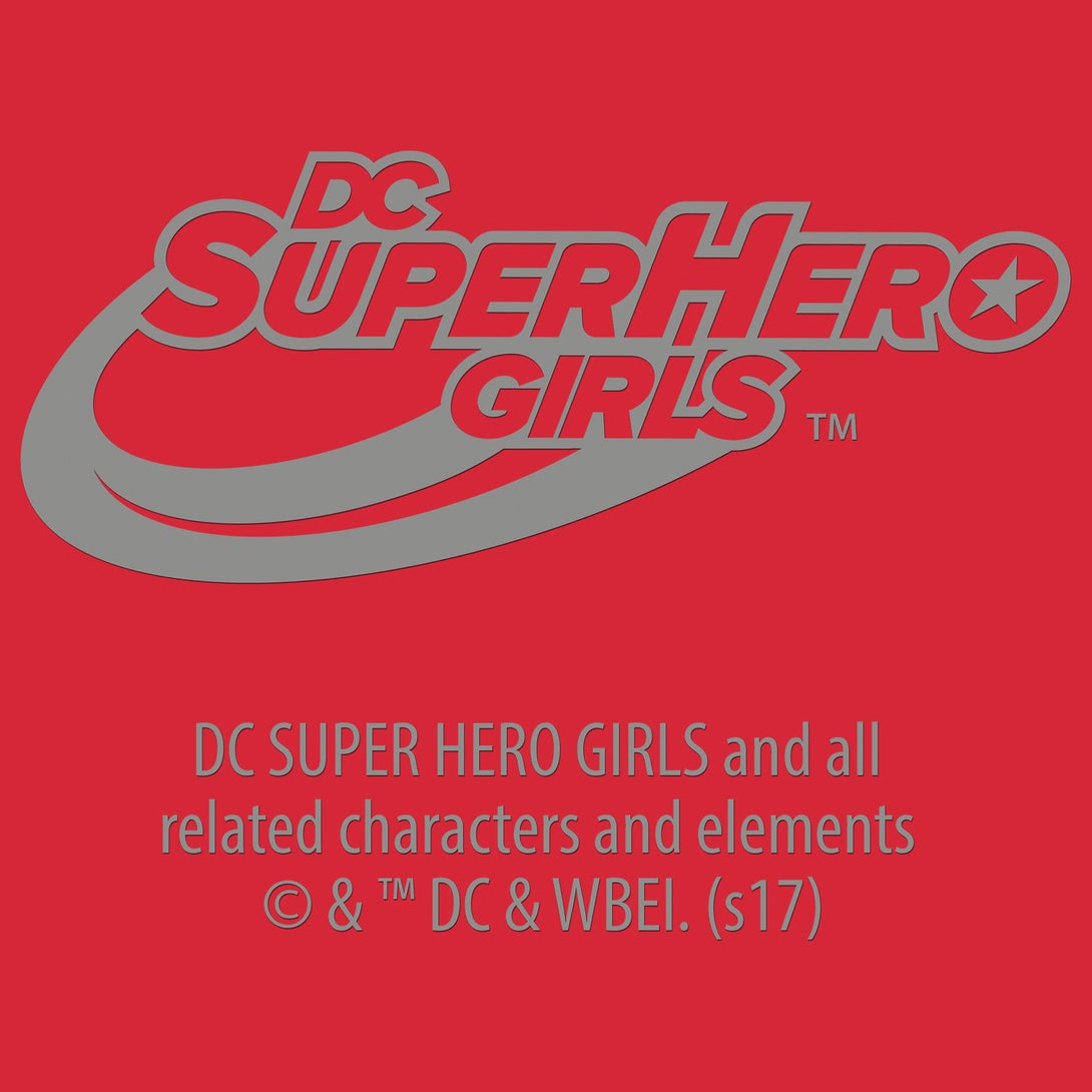 DC Comics Super Hero Girls Wonder Woman Text Super Hero Official Kid's T-Shirt (Red) - Urban Species Kids Short Sleeved T-Shirt