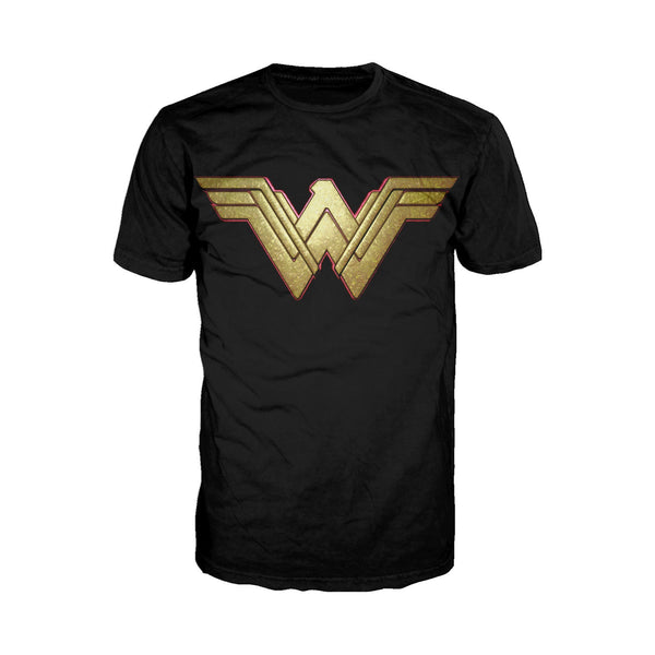 DC Wonder Woman Logo 3D Paisley Official Men's T-shirt (Black) - Urban Species Mens Short Sleeved T-Shirt