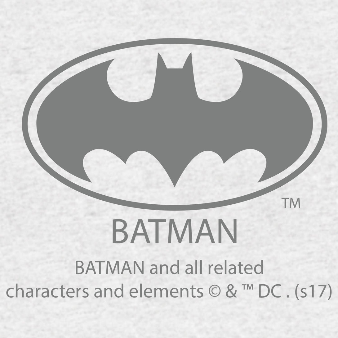 DC Comics Batman Logo Grey Official Kid's T-Shirt Sports Grey - Urban Species Neck Print