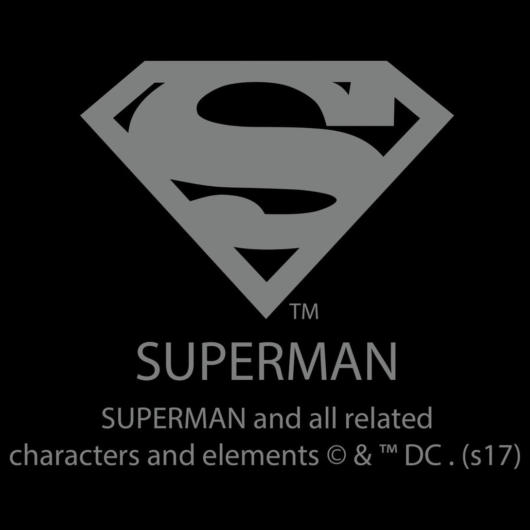 DC Comics Superman Logo Mural Official Women's T-shirt (Black) - Urban Species Ladies Short Sleeved T-Shirt