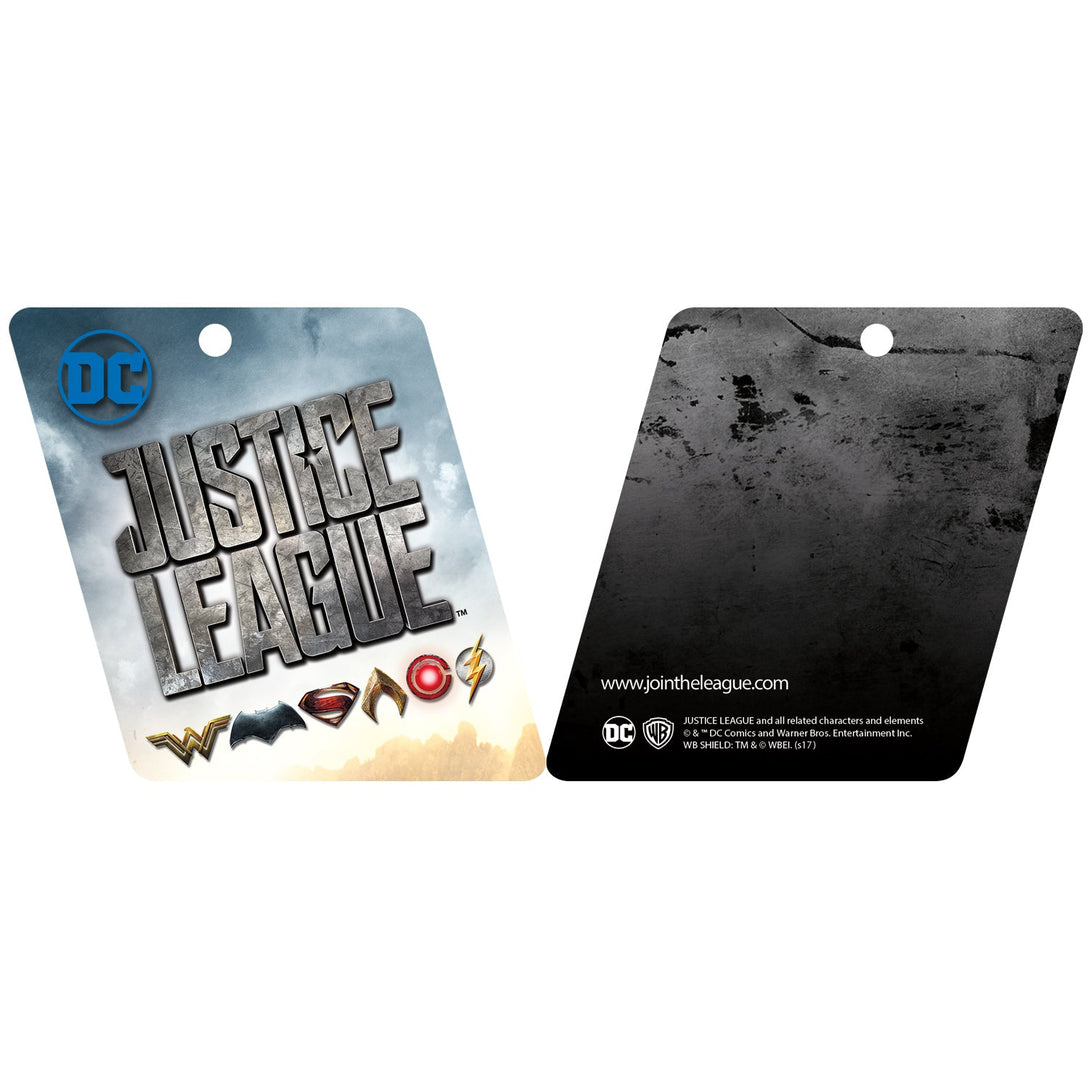DC Justice League Logo Metallic Official Men's T-shirt (Black) - Urban Species Mens Short Sleeved T-Shirt