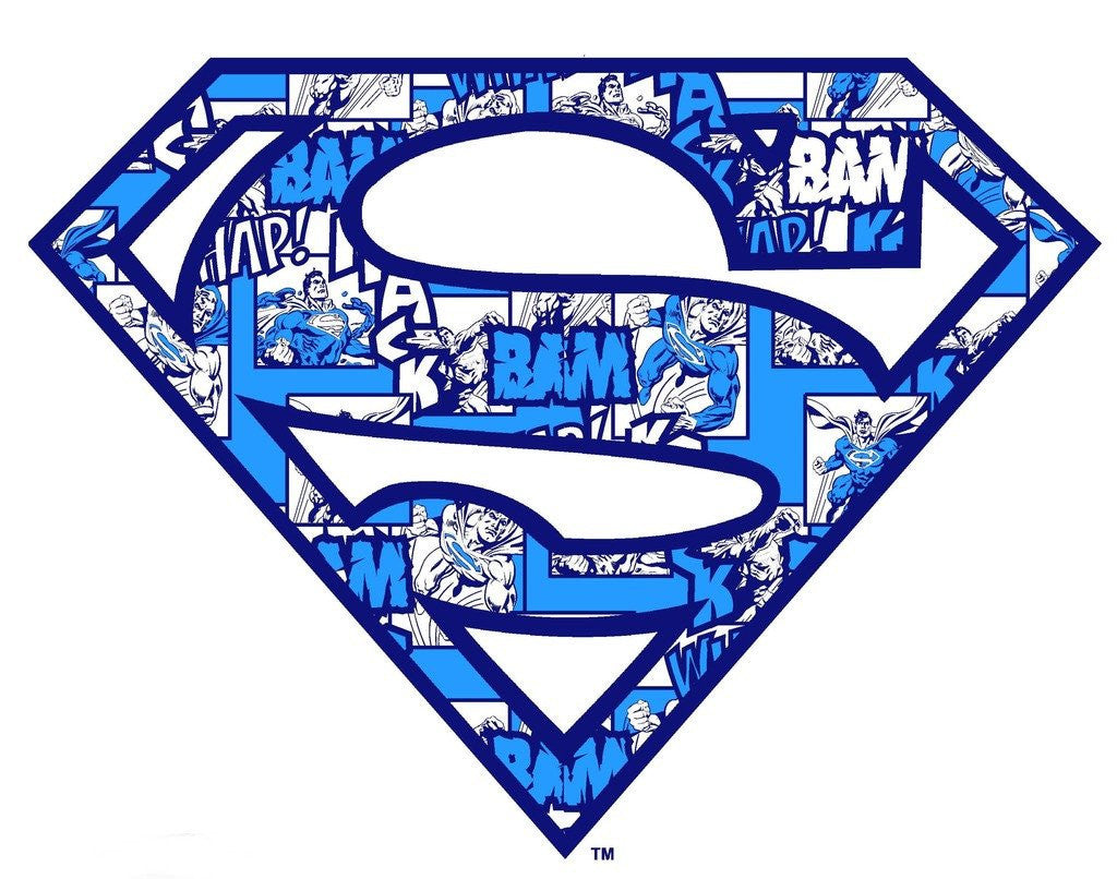 DC Comics Superman Logo Collage Official Men's T-shirt (White) - Urban Species Mens Short Sleeved T-Shirt