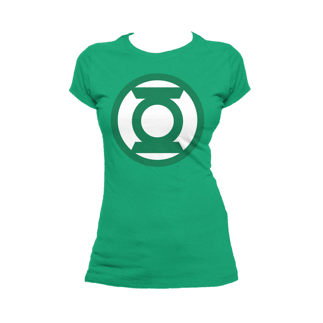 DC Comics Green Lantern Logo Official Women's T-shirt Green - Urban Species