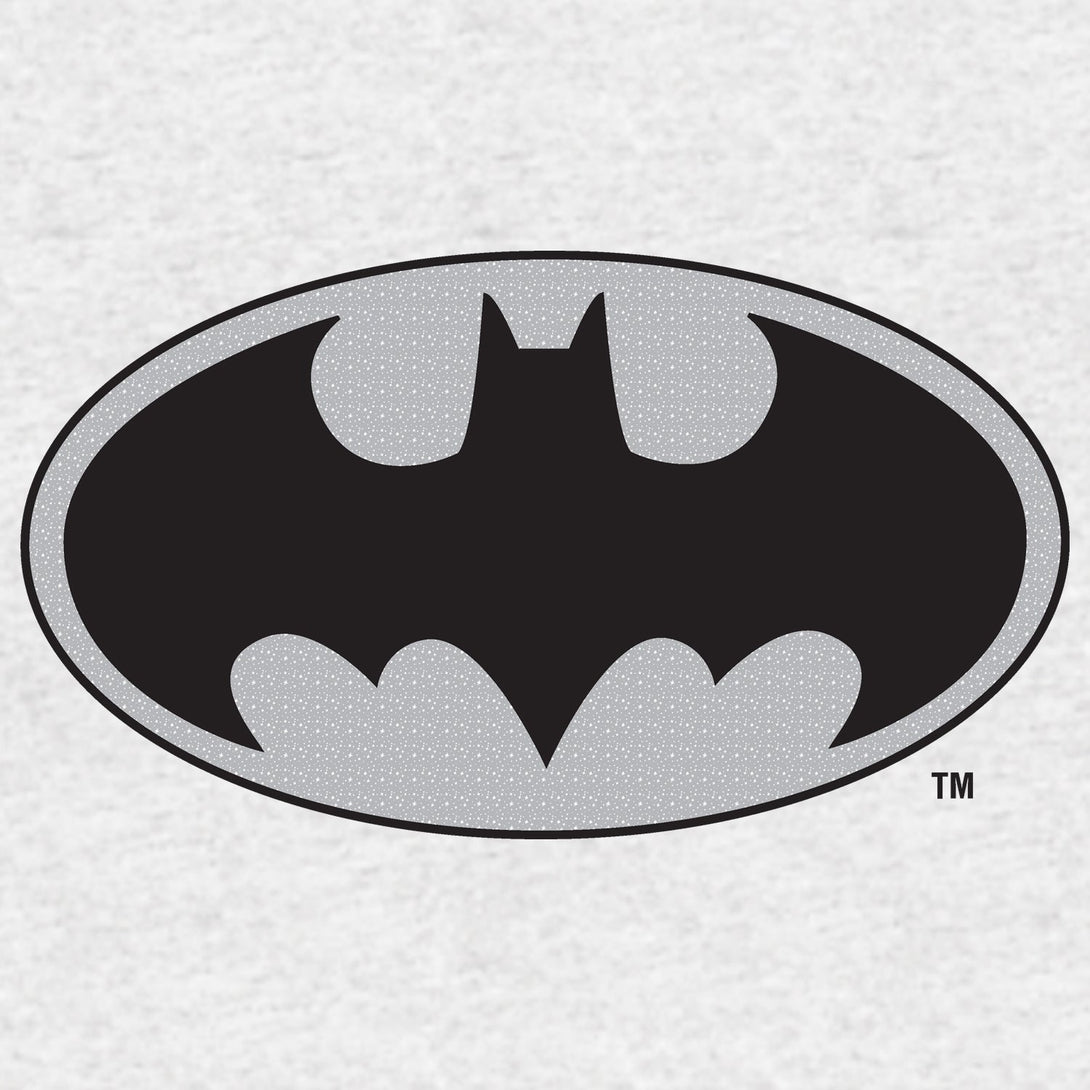 DC Comics Batman Logo Grey Official Kid's T-Shirt Sports Grey - Urban Species Design Close Up