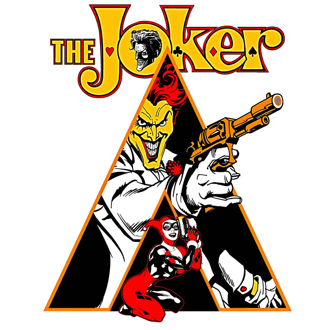 DC Comics Joker Clockwork Official Women's T-shirt White - Urban Species Design Close Up