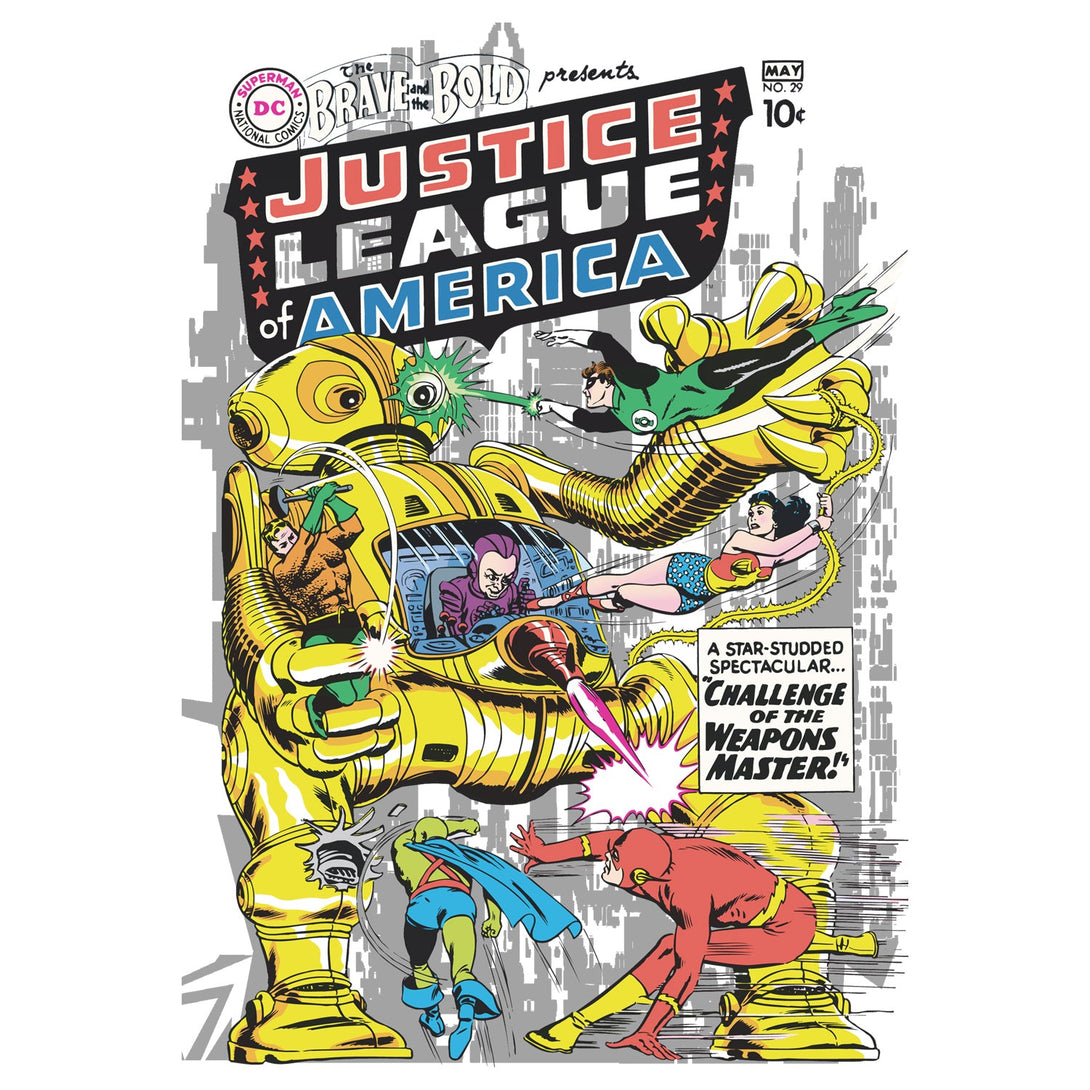 DC Comics Justice League Cover 29 Official Men's T-shirt White - Urban Species Design Close Up