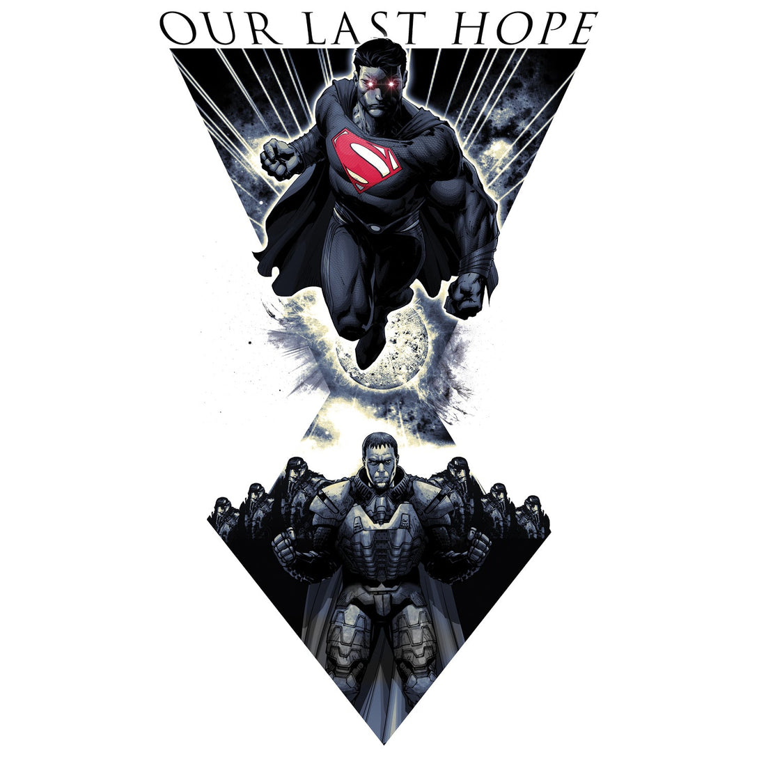 DC Man Of Steel Last Hope Official Men's T-shirt (White) - Urban Species Mens Short Sleeved T-Shirt