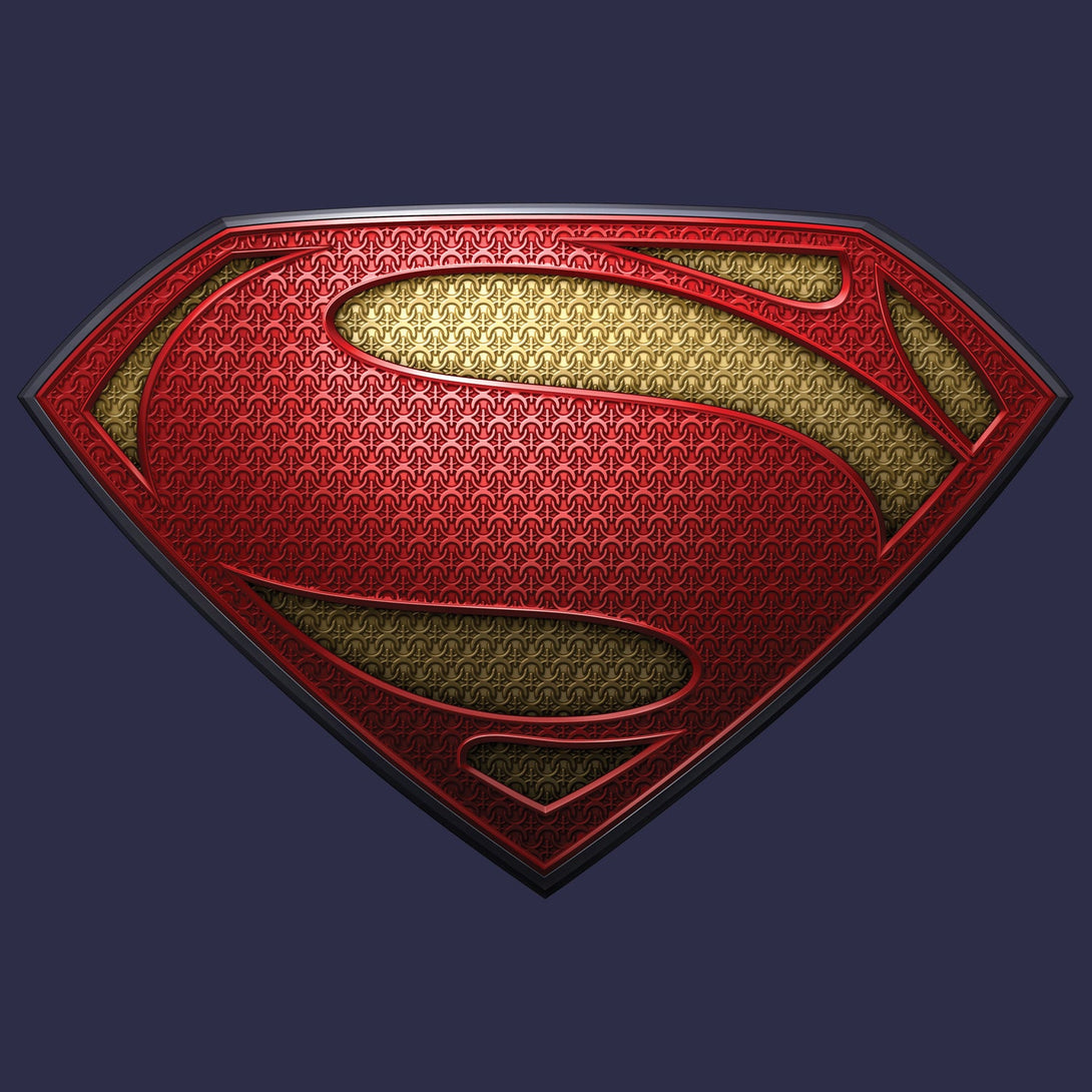 DC Man Of Steel Textured Logo Official Men's T-shirt (Navy) - Urban Species Mens Short Sleeved T-Shirt