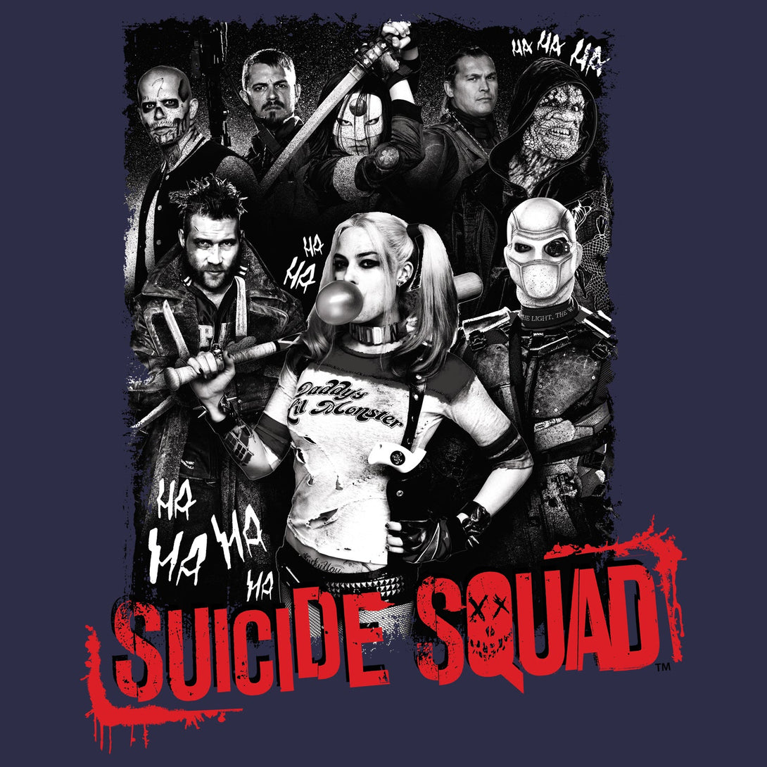DC Suicide Squad Group Shot Official Men's T-shirt (Navy) - Urban Species Mens Short Sleeved T-Shirt