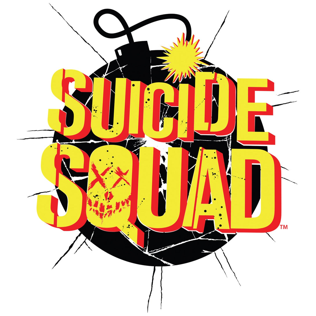 DC Suicide Squad Logo Bomb Official Women's Long Tank Dress (White) - Urban Species Ladies Long Tank Dress