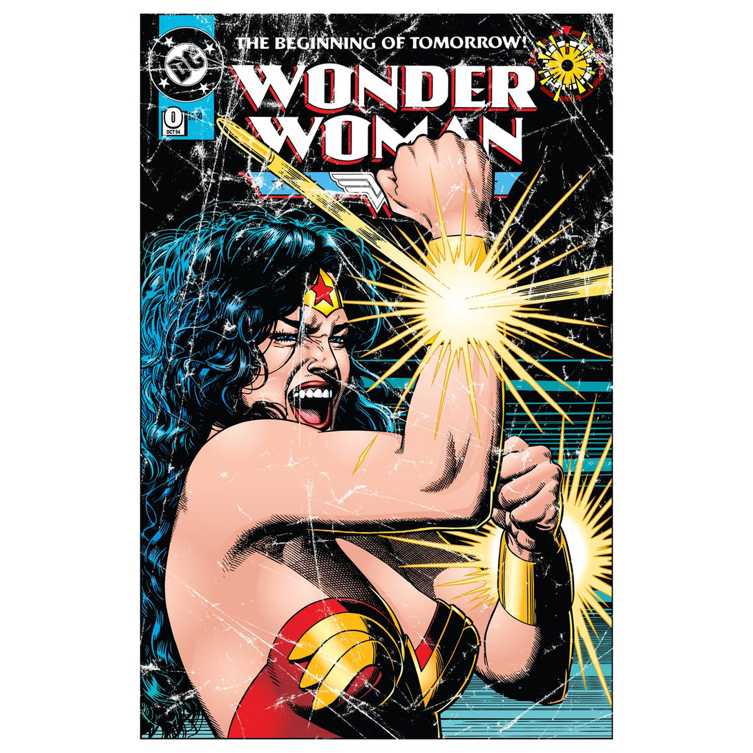DC Comics Wonder Woman Cover #0 Official Women's T-shirt (White) - Urban Species Ladies Short Sleeved T-Shirt