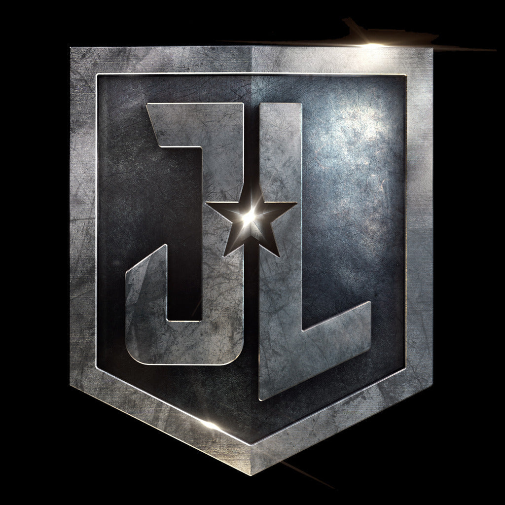 DC Justice League Logo Metallic Official Men's T-shirt (Black) - Urban Species Mens Short Sleeved T-Shirt
