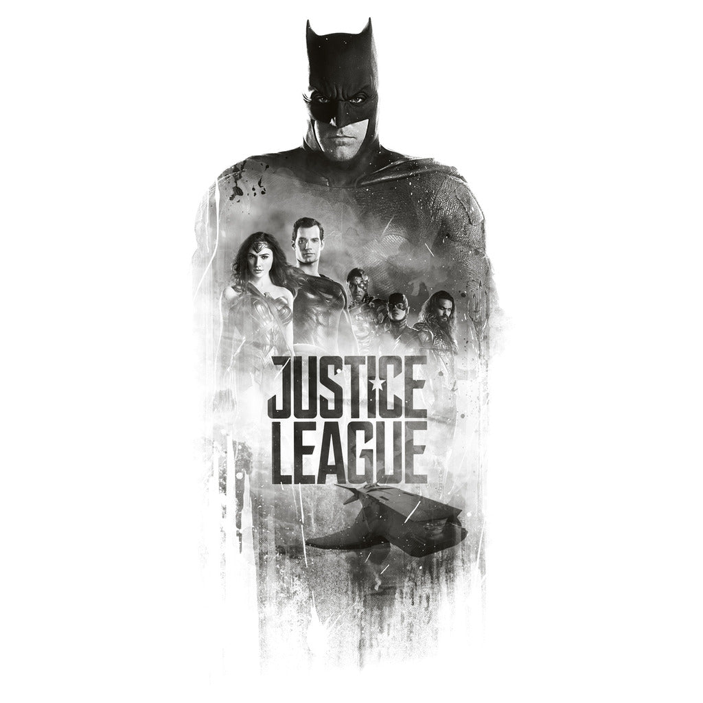 DC Justice League Splash Photo Official Men's T-shirt (White) - Urban Species Mens Short Sleeved T-Shirt
