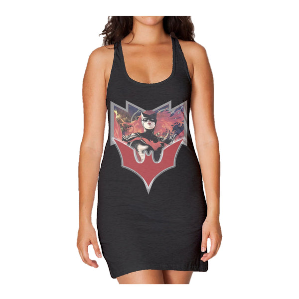 DC Comics Batwoman Logo Elegy Women's Long Tank Dress Black - Urban Species