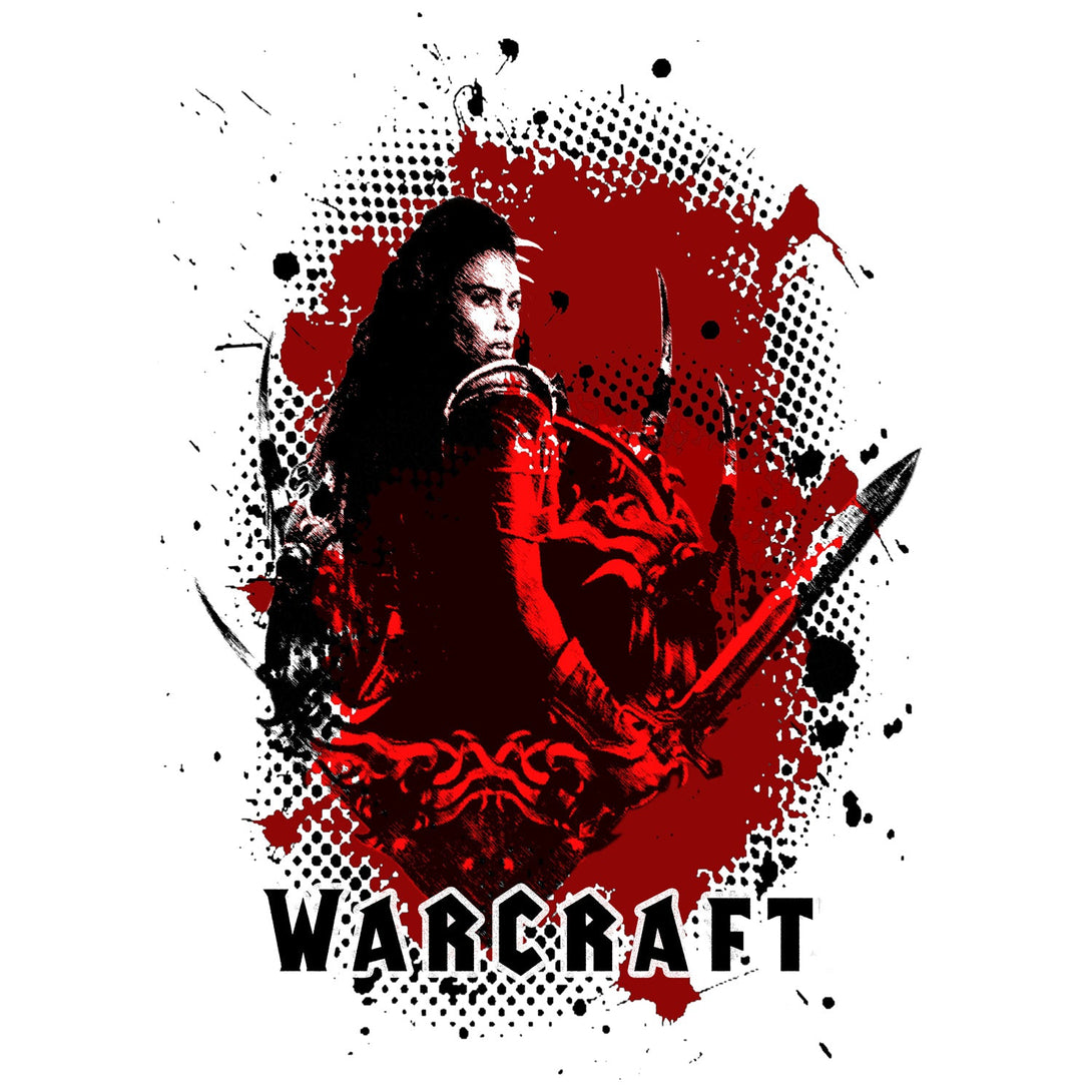 Warcraft Garona Stencil Official Men's T-shirt (White) - Urban Species Mens Short Sleeved T-Shirt