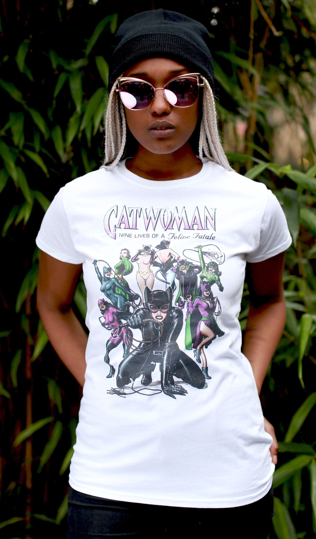 DC Comics Catwoman Cover Nine Lives Official Women's T-shirt White - Urban Species