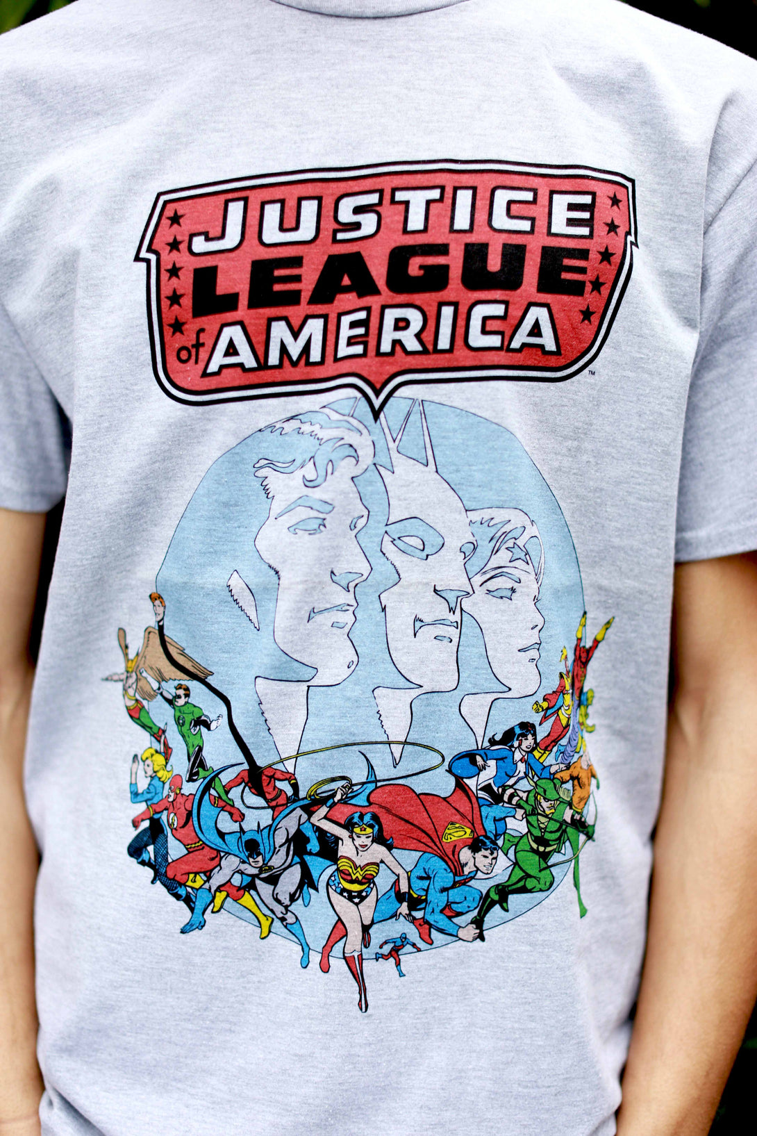 DC Comics Justice League America Splash Silver Age Official Men's T-shirt Sports Grey - Urban Species