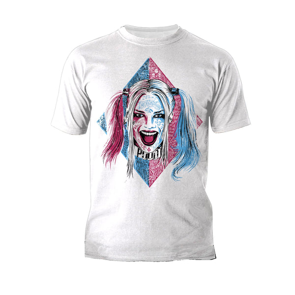 DC Comics Suicide Squad Harley Quinn Lil Face Official Men's T-Shirt White - Urban Species