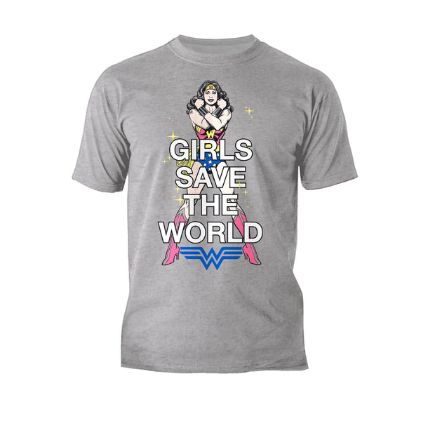 DC Comics Wonder Woman Girls Save World Official Men's T-Shirt