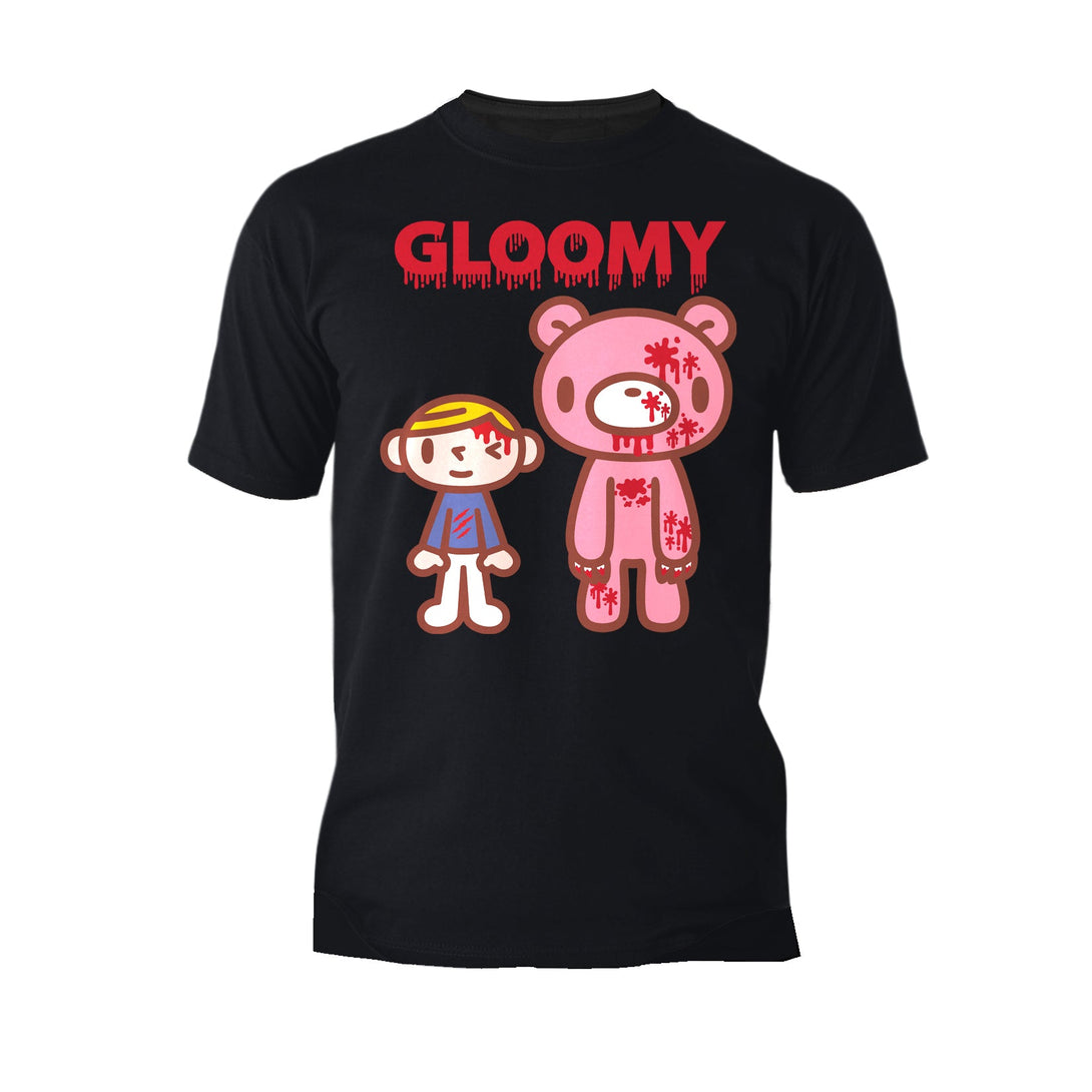 Gloomy Bear Blood Splatter Official Men's T-shirt Black - Urban Species