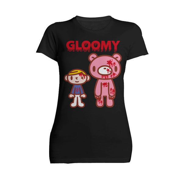 Gloomy Bear Blood Splatter Official Women's T-shirt Black - Urban Species