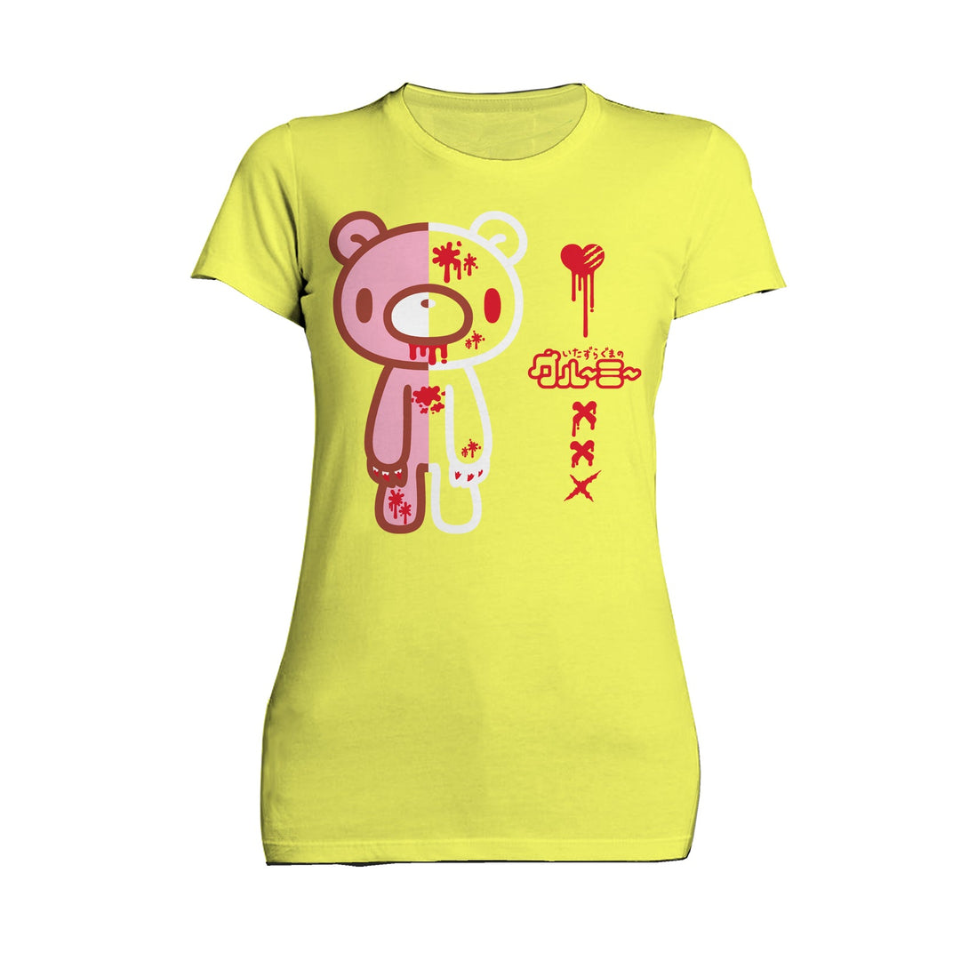 Gloomy Bear Half Dead Official Women's T-shirt Yellow - Urban Species