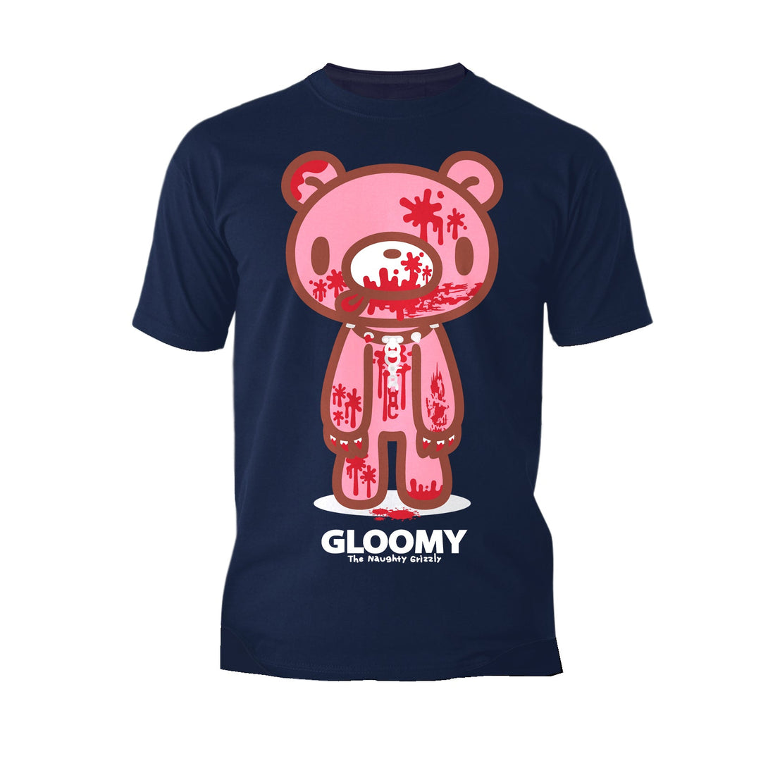 Gloomy Bear Naughty Grizzly Official Men's T-shirt Navy - Urban Species