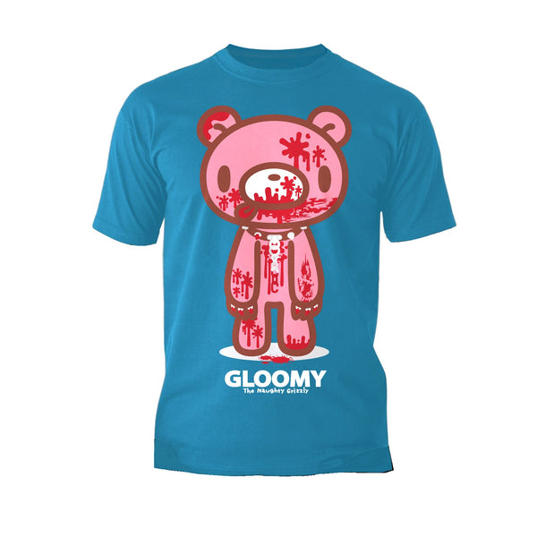 Gloomy Bear Naughty Grizzly Official Men's T-shirt Turquoise - Urban Species