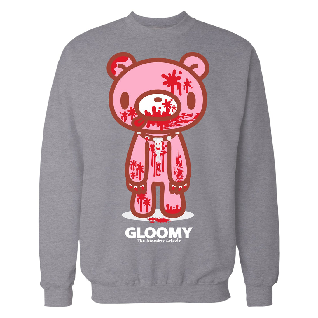 Gloomy Bear Naughty Grizzly Official Sweatshirt Sports Grey - Urban Species