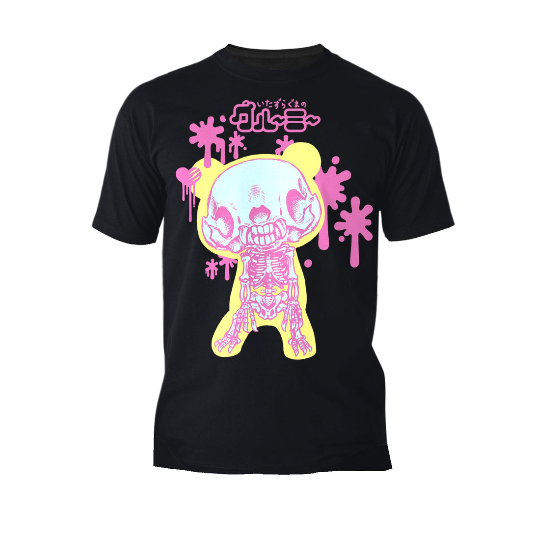 Gloomy Bear Skeleton Pose Official Men's T-shirt Black - Urban Species