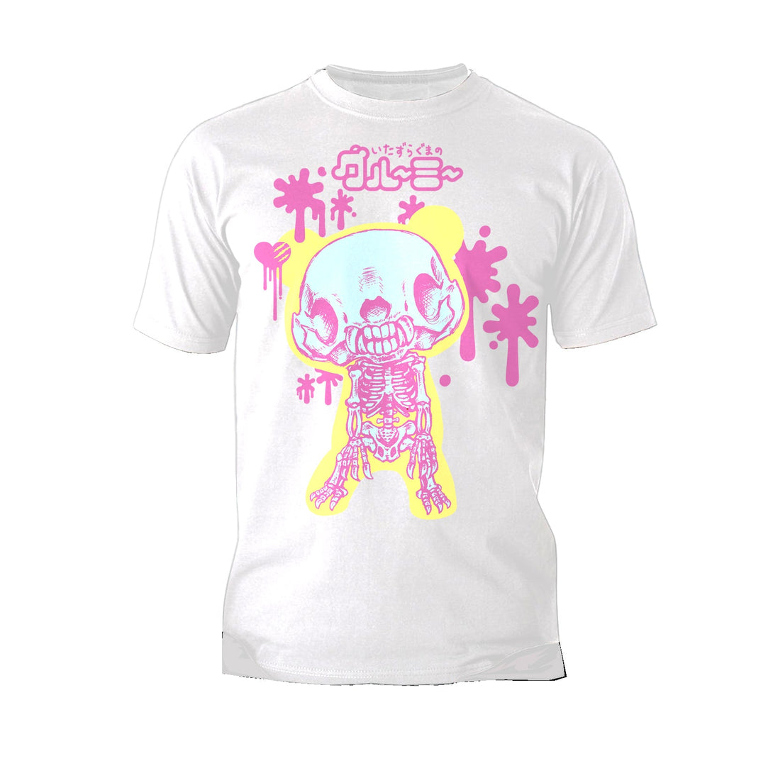 Gloomy Bear Skeleton Pose Official Men's T-shirt White - Urban Species