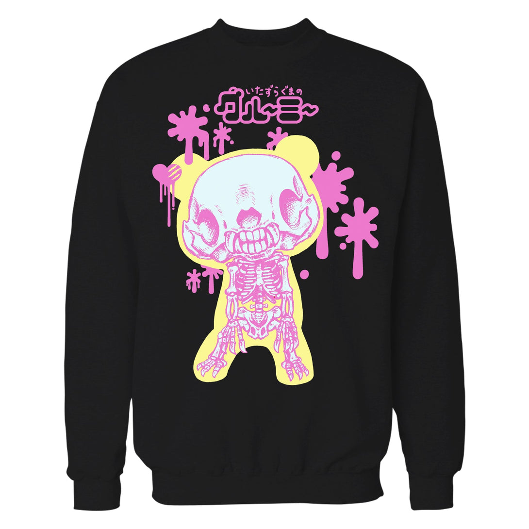 Gloomy Bear Skeleton Pose Official Sweatshirt Black - Urban Species