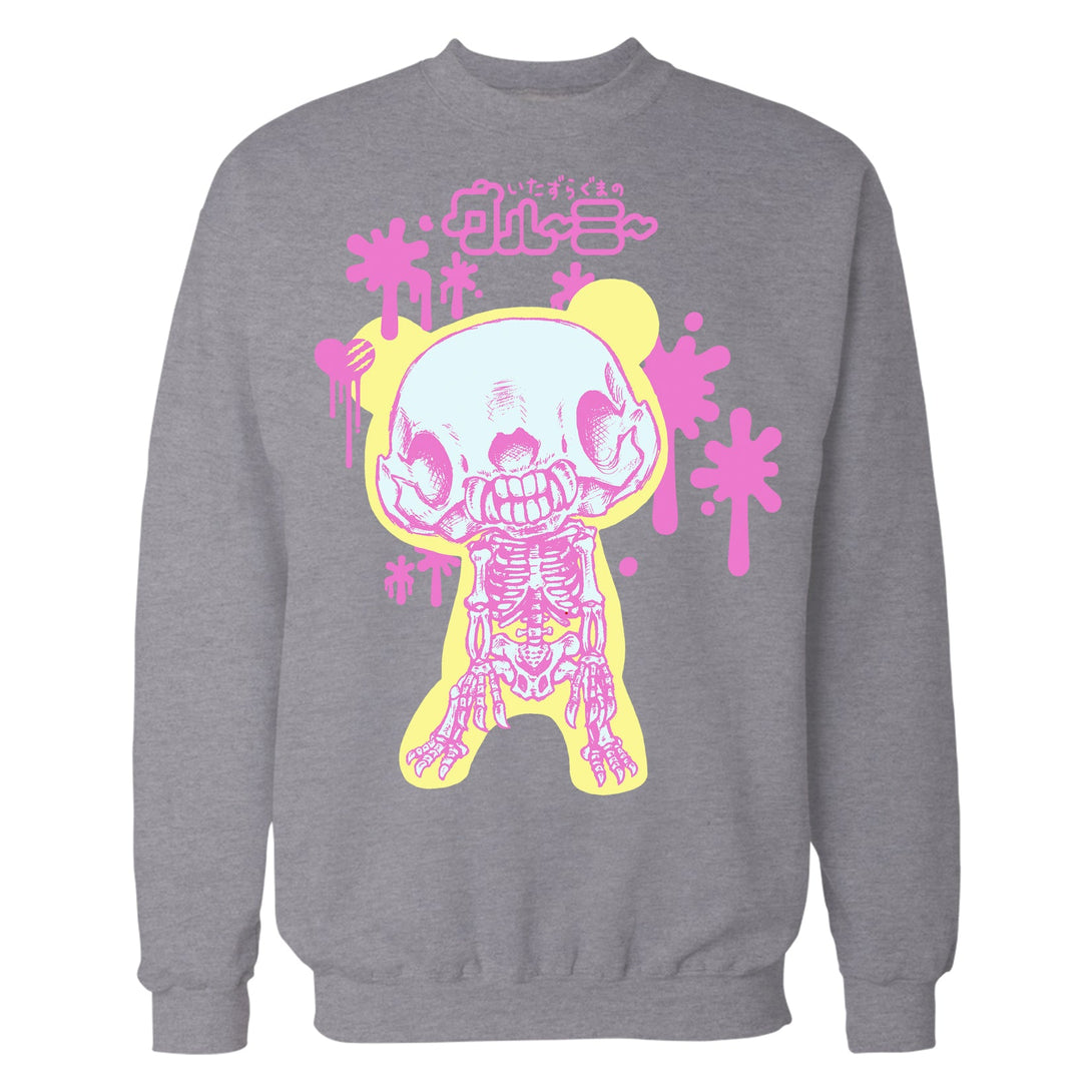 Gloomy Bear Skeleton Pose Official Sweatshirt Sports Grey - Urban Species