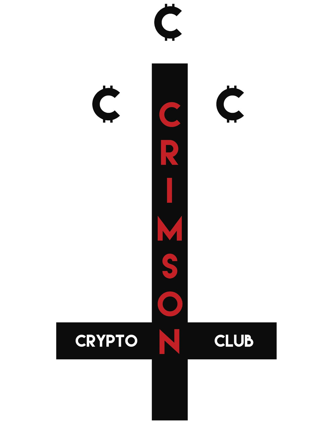 Kevin Smith Clerks 3 Blockchain Coltrane Crimson Crypto Club Logo Official Men's T-Shirt White - Urban Species Design Close Up