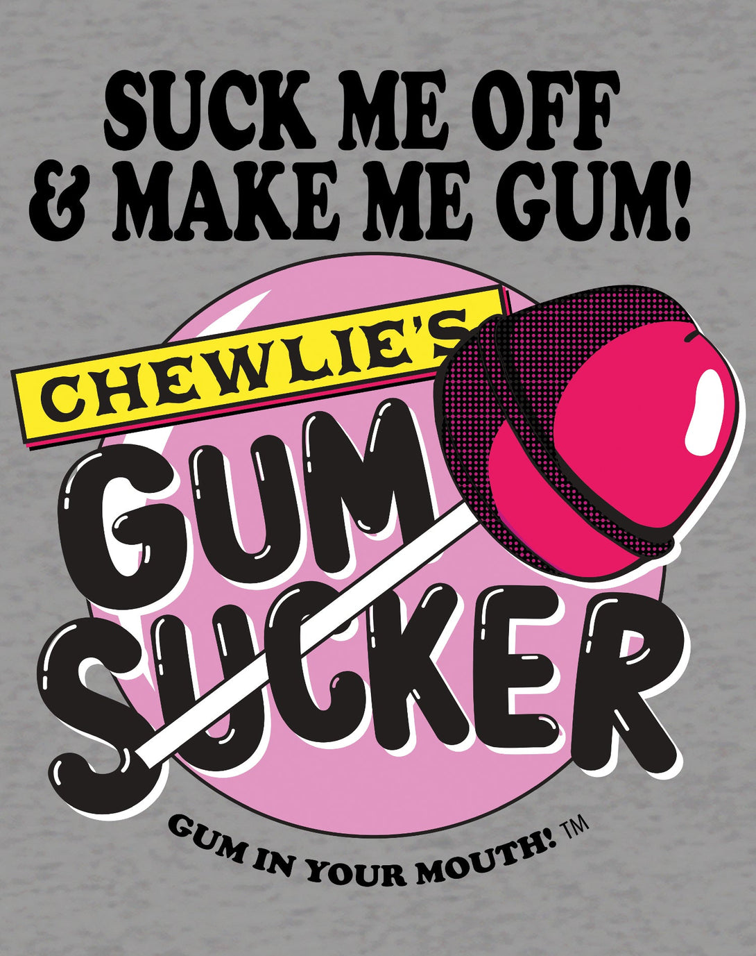 Kevin Smith Clerks 3 Chewlie's Gum Sucker Lolly Pop Logo Official Women's T-Shirt Sports Grey - Urban Species Design Close Up