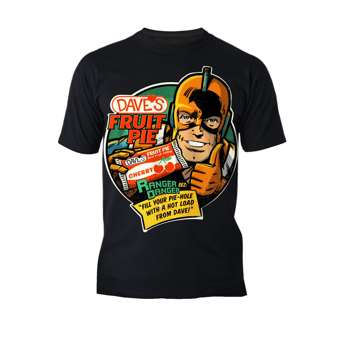 Kevin Smith Clerks 3 Dave's Fruit Pie Ranger Danger Vintage Logo Official Men's T-Shirt Black - Urban Species