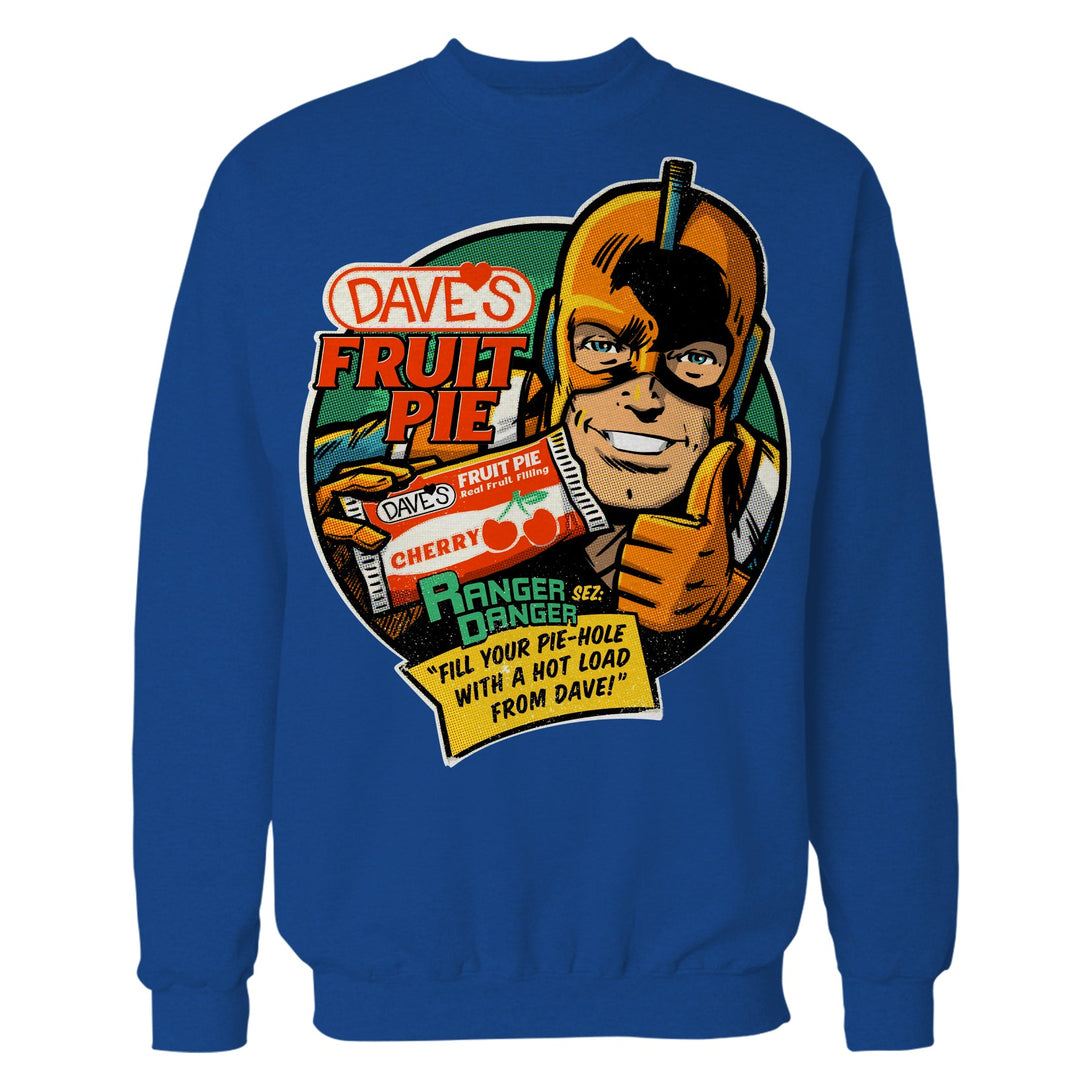 Kevin Smith Clerks 3 Dave's Fruit Pie Ranger Danger Vintage Logo Official Sweatshirt Blue - Urban Species