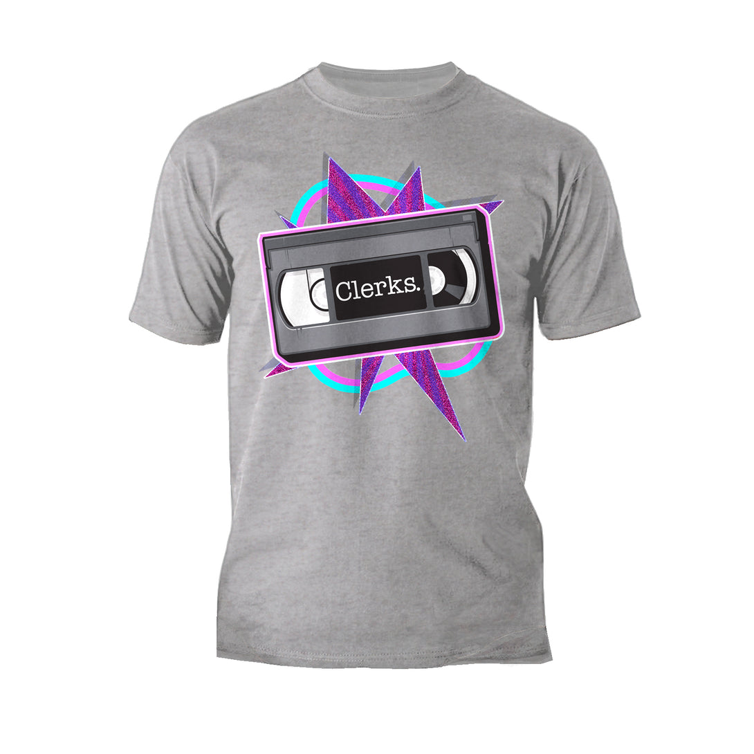 Kevin Smith Clerks VHS Tape Meme Icon Vintage 1990s Pop Art Official Men's T-Shirt Sports Grey - Urban Species