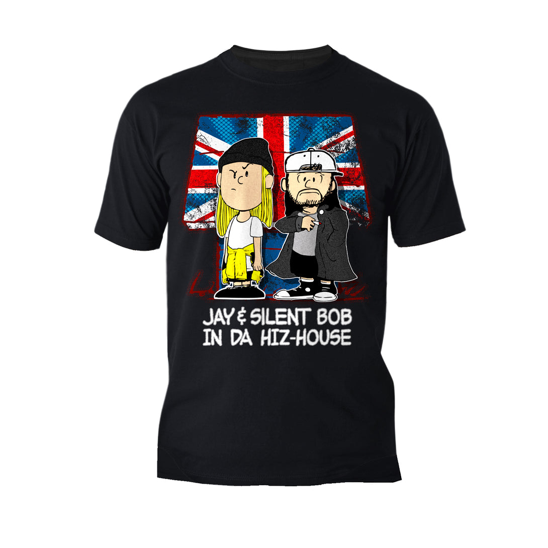 Kevin Smith Jay & Silent Bob-Nuts Remix Da Hiz-House UK Excl Official Men's T-Shirt Black - Urban Species