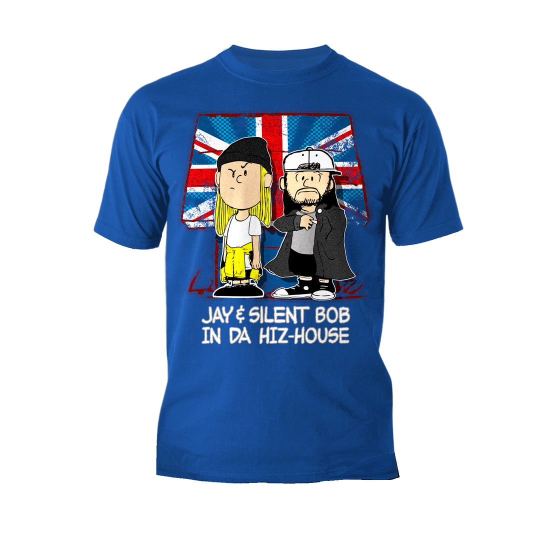 Kevin Smith Jay & Silent Bob-Nuts Remix Da Hiz-House UK Excl Official Men's T-Shirt Blue - Urban Species