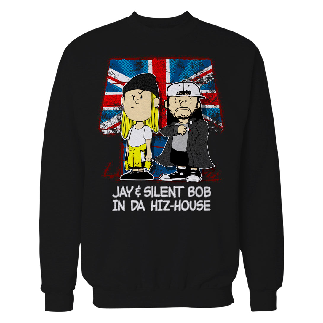 Kevin Smith Jay & Silent Bob-Nuts Remix Da Hiz-House UK Excl Official Sweatshirt Black - Urban Species