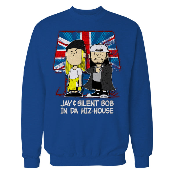 Kevin Smith Jay & Silent Bob-Nuts Remix Da Hiz-House UK Excl Official Sweatshirt Blue - Urban Species