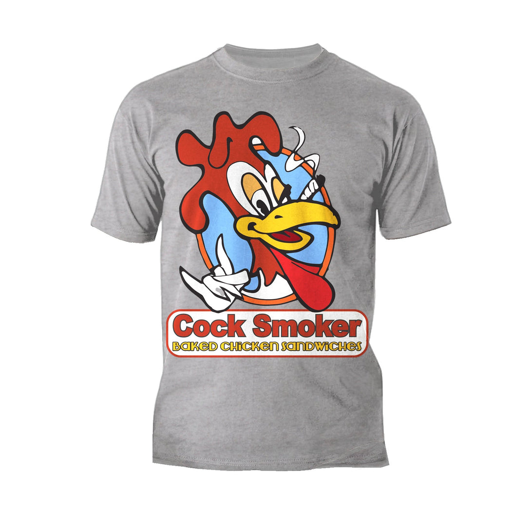 Kevin Smith Jay & Silent Bob Reboot Cock Smoker Baked Chicken Sandwiches Logo Official Men's T-Shirt Sports Grey - Urban Species
