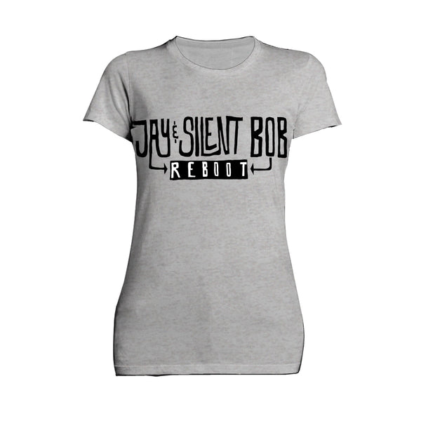 Kevin Smith Jay & Silent Bob Reboot Movie Logo Official Women's T-Shirt Sports Grey - Urban Species