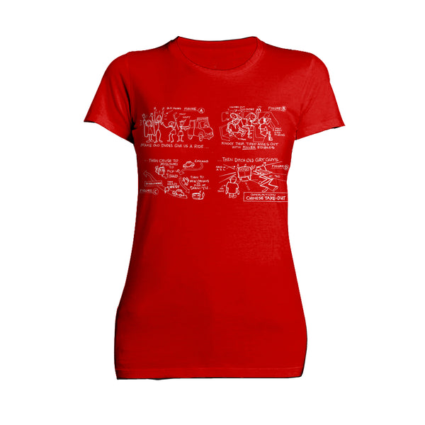 Kevin Smith Jay & Silent Bob Reboot Operation Chinese T-O Official Women's T-Shirt Red - Urban Species