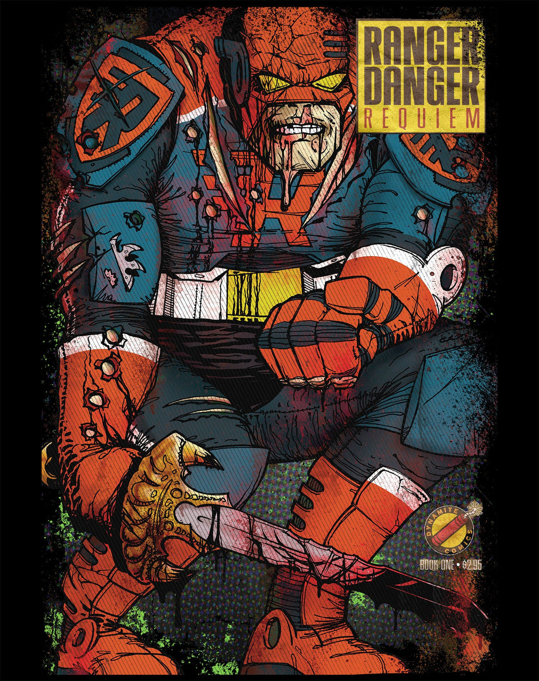 Kevin Smith Jay & Silent Bob Reboot Ranger Danger Requiem Comic LDN Variant Official Men's T-Shirt Black - Urban Species Design Close Up