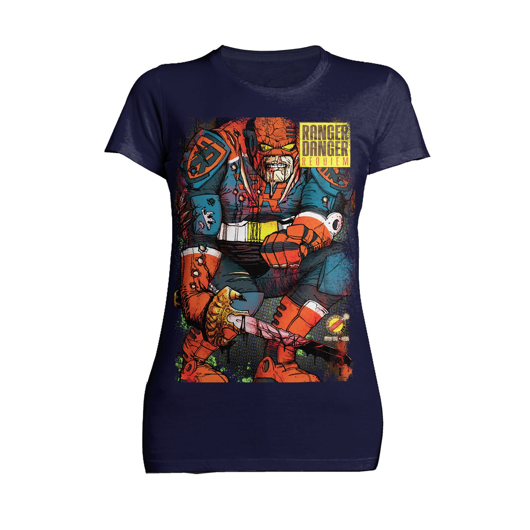 Kevin Smith Jay & Silent Bob Reboot Ranger Danger Requiem Comic LDN Variant Official Women's T-Shirt Navy - Urban Species