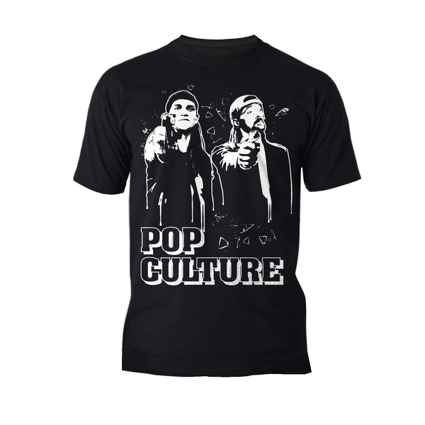 Kevin Smith Jay & Silent Bob Remix Pop Culture Fiction Graff Official Men's T-Shirt Black - Urban Species