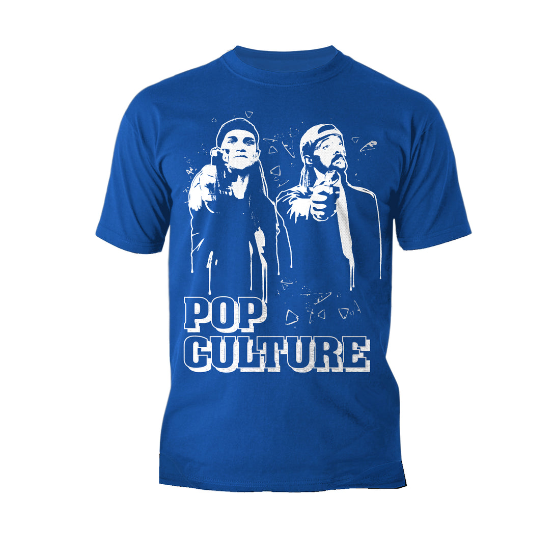 Kevin Smith Jay & Silent Bob Remix Pop Culture Fiction Graff Official Men's T-Shirt Blue - Urban Species